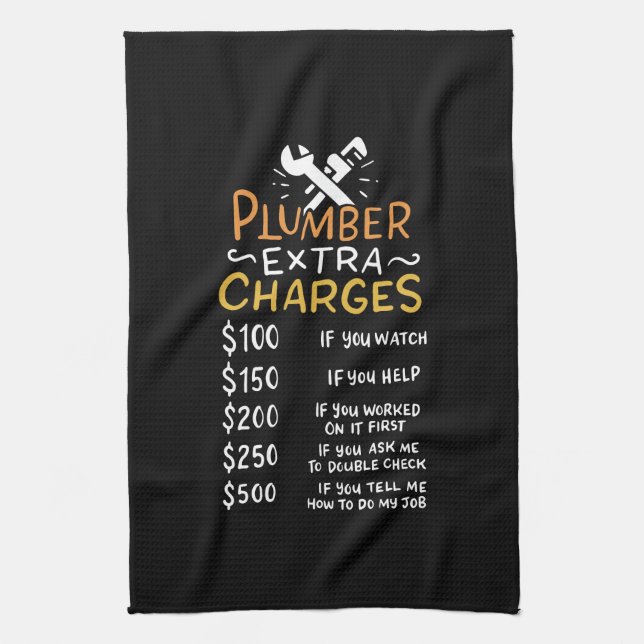 Plumber Tea Towel (Vertical)