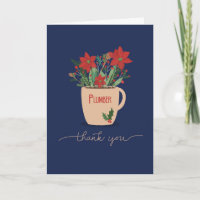 Plumber Thank You at Christmas Poinsettias