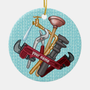 Plumber Tools   Ceramic Tree Decoration