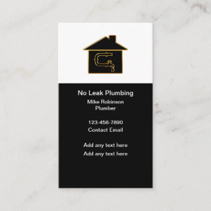 Plumber Upscale Vertical Business Cards