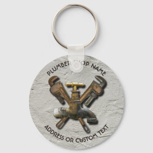 Plumber Water Drainage Sewage Engineer Technician Key Ring