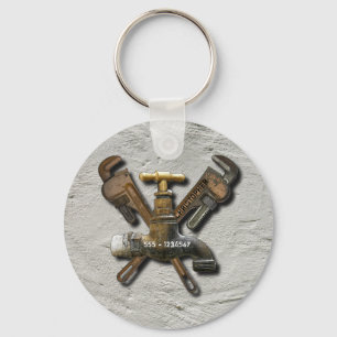 Plumber Water Sewage Drainage Engineer Technician Key Ring