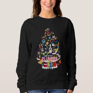 Plumber Xmas Tree Christmas Tree Sweatshirt