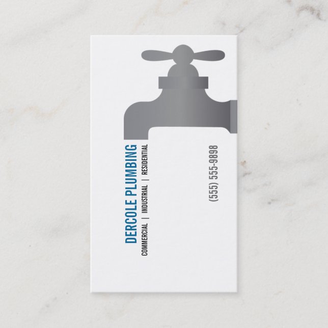 Plumbers Faucet Business Card (Front)