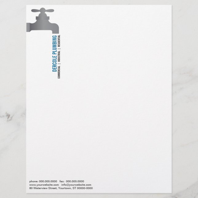 Plumbers Faucet Letterhead (Front)