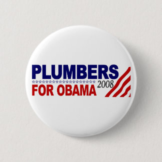 Plumbers for Obama 2008 6 Cm Round Badge