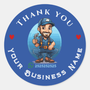 Plumber's Service  Classic Round Sticker