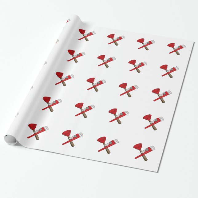 Plumbers Tools Wrapping Paper (Unrolled)