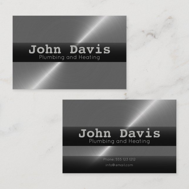 Plumbing and heating business cards (Front/Back)