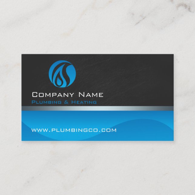 Plumbing and heating business cards (Front)