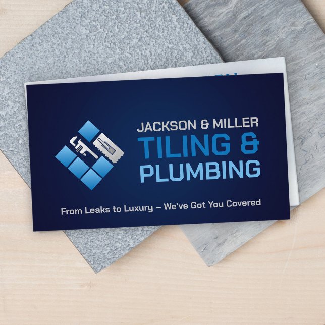 Plumbing and Tiling Services Business Card (Creator Uploaded)
