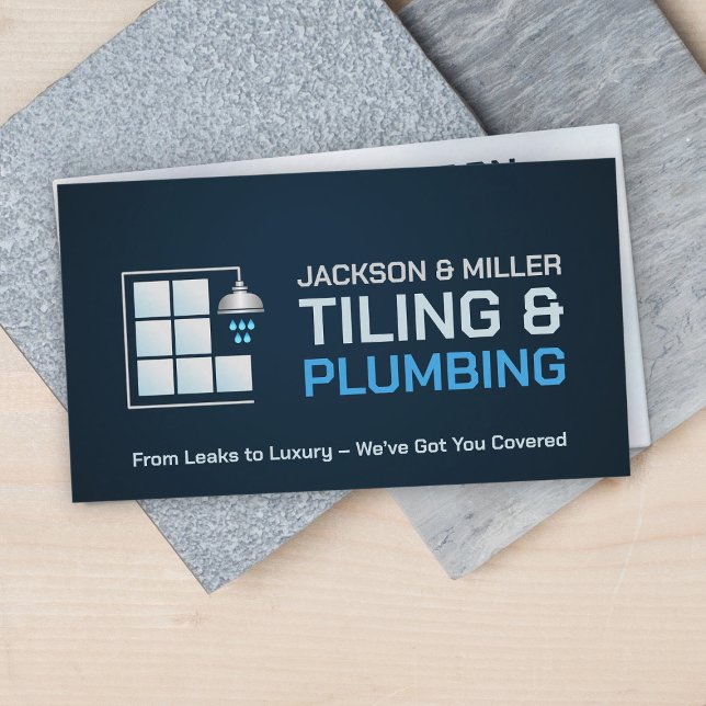 Plumbing and Tiling Services Business Card (Creator Uploaded)