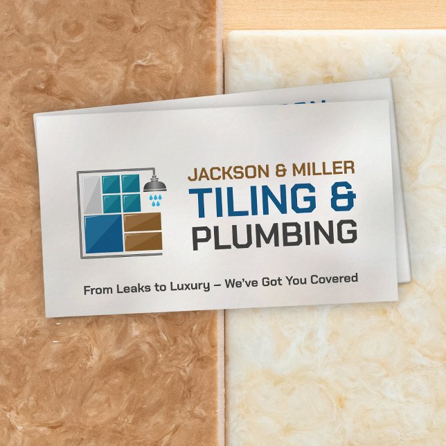 Plumbing and Tiling Services Business Card (Creator Uploaded)