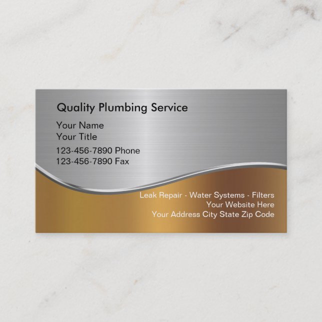 Plumbing Business Card (Front)