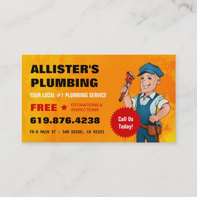 Plumbing Business Card (Front)