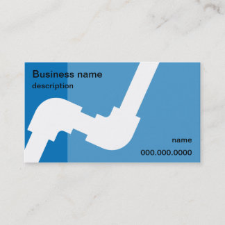 plumbing business card light blue