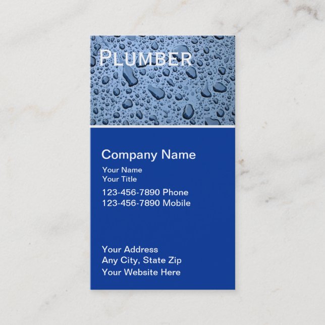 Plumbing Business Cards (Front)