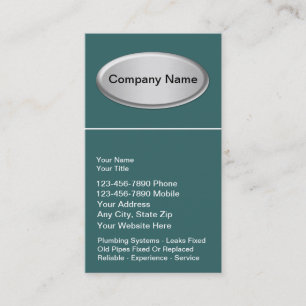 Plumbing Business Cards