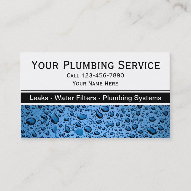 Plumbing Business Cards (Front)