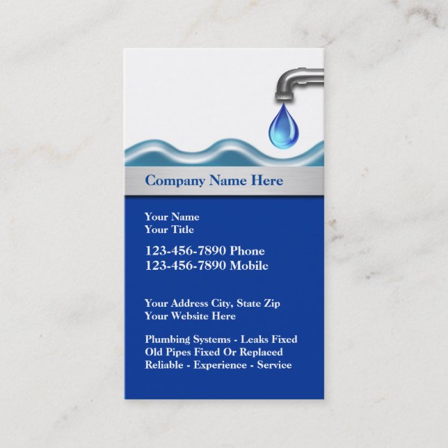 Plumbing Business Cards (Front)