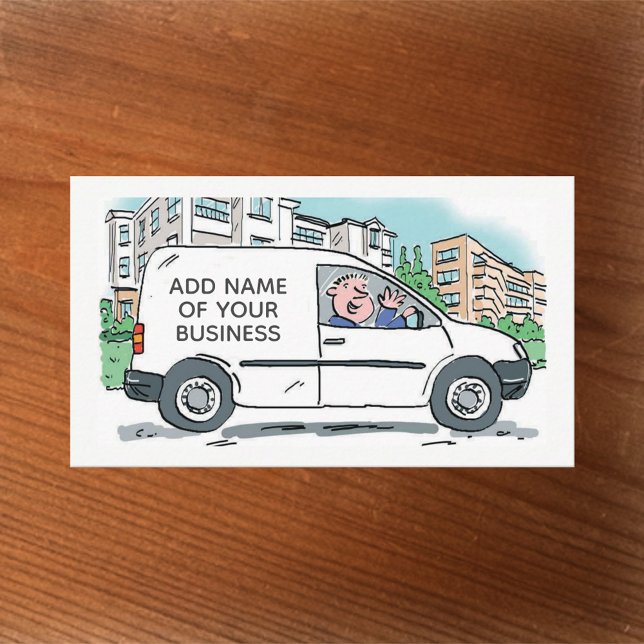 Plumbing Business with Name on Van Plus QR Code Business Card (Creator Uploaded)