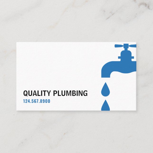 Plumbing Company  Business Card (Front)