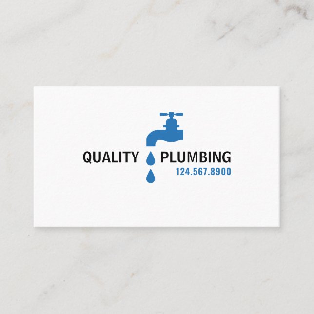 Plumbing Company  Business Card (Front)