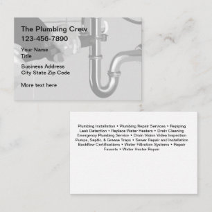 Plumbing Crew Two Side Business Card