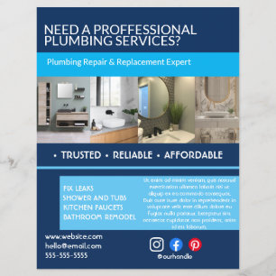 plumbing handyman bathroom kitchens  flyer