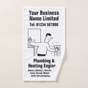 Plumbing & Heating Engineer Design Hand Towel