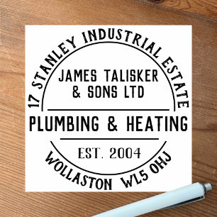 Plumbing & Heating Rubber Stamp