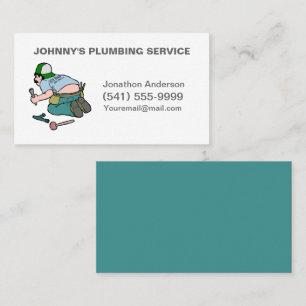Plumbing Maintenance Service Guy Business Card