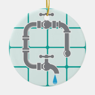 Plumbing pipe ceramic tree decoration