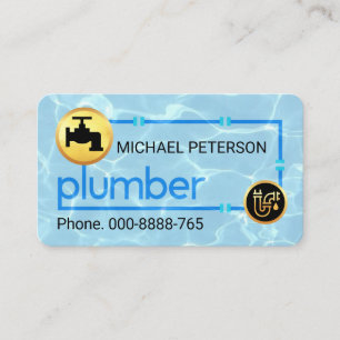 Plumbing Pipe Frame In Water Leaks Business Card