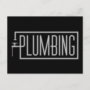 Plumbing - Pipes and Dripping Facet Postcard