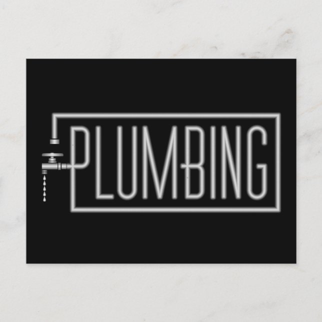 Plumbing - Pipes and Dripping Facet Postcard (Front)