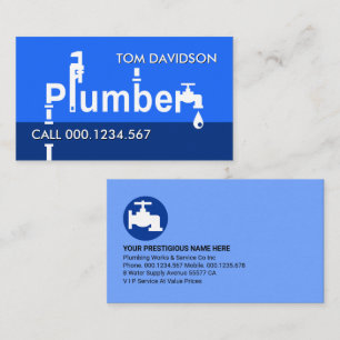 Plumbing Pipes Signage Leaking Water Business Card