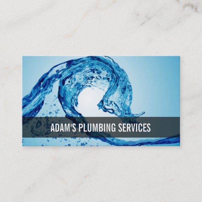 Plumbing Plumber Faucet Water Handyman Maintenance Business Card (Front)