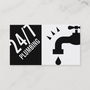 Plumbing Plumber Faucet Water Handyman Maintenance Business Card