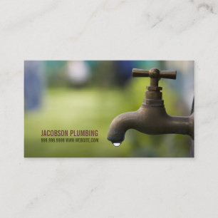 Plumbing Plumber Faucet Water Handyman Maintenance Business Card