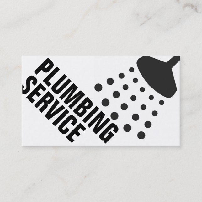 Plumbing Plumber Faucet Water Handyman Maintenance Business Card (Front)