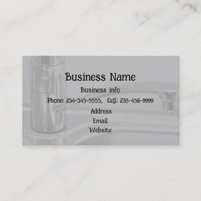 Plumbing Plumber Gas Fitting Mechanical Business Card (Front)