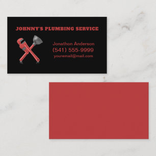 Plumbing Plunger Wrench  Business Card