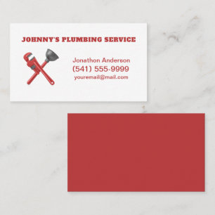 Plumbing Plunger Wrench Business Card