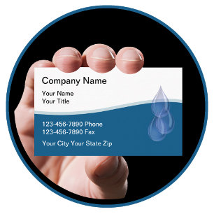 Plumbing Service And Water Filtration Business Card