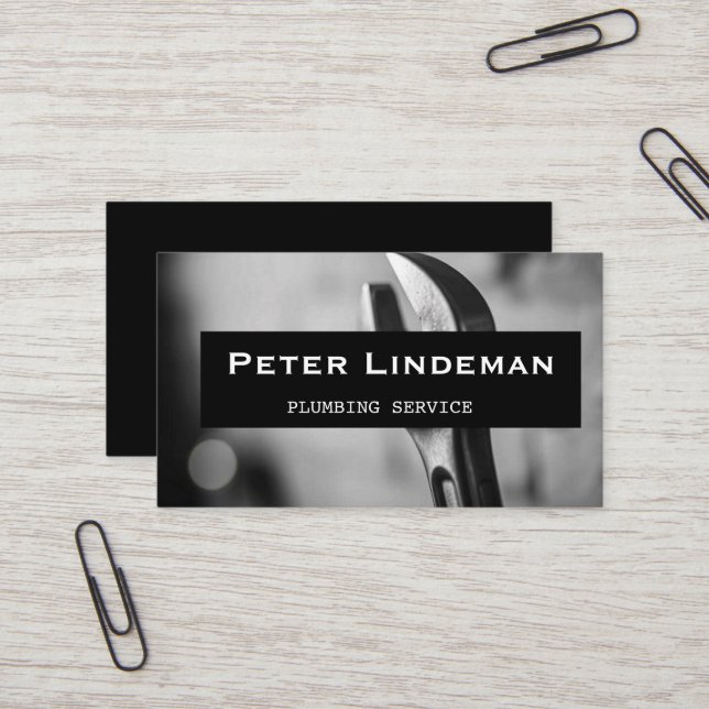 Plumbing service business card (Front/Back In Situ)