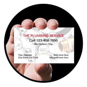 Plumbing Service Design Business Card