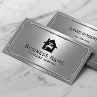 Plumbing Service Faucet Logo Metal Plumber