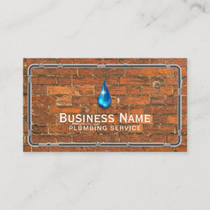 Plumbing Service Industrial Red Bricks Repair Business Card