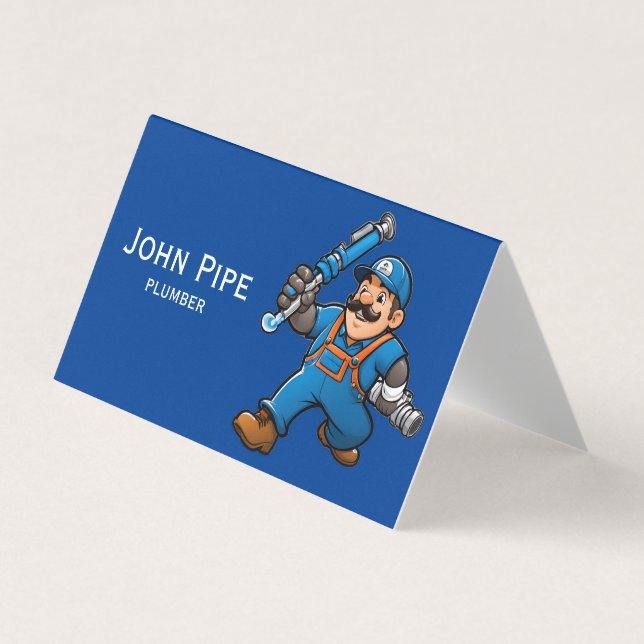 plumbing services logo business card (Front)